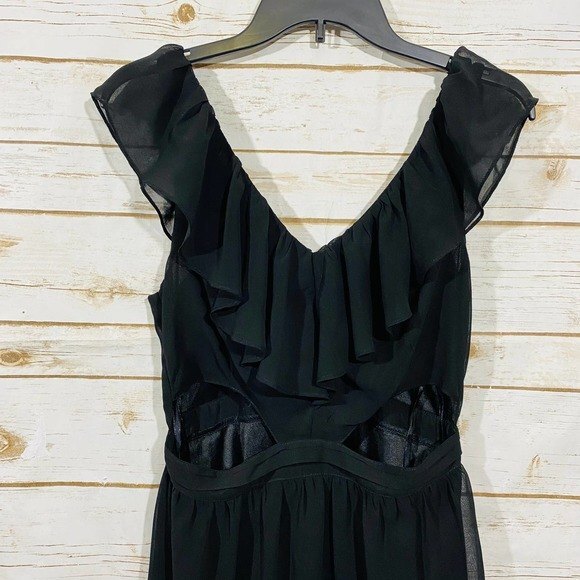 Pins & Needles women's black v neck cut out front design mini dress size 6 - Picture 3 of 7